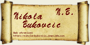 Nikola Bukovčić vizit kartica
